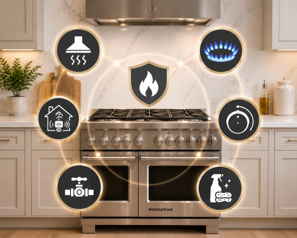 monogram gas range safety guide